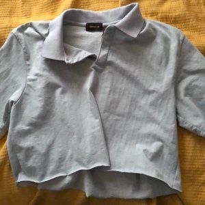 Cropped collar shirt